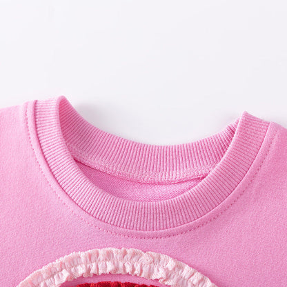 MyKids-USA® Girls Cute Rainbow Pattern Long Sleeves Sweatshirt and Grey Pants Clothing Set
