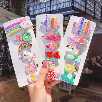 MyKids-USA® Sweet Girls Candy Color Cartoon Pattern BB Clips One-word Hair Clips 1 BaG
