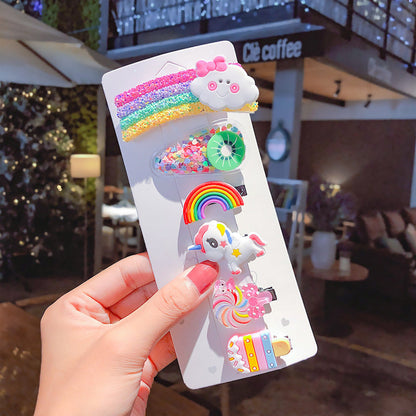 MyKids-USA® Sweet Girls Candy Color Cartoon Pattern BB Clips One-word Hair Clips 1 BaG