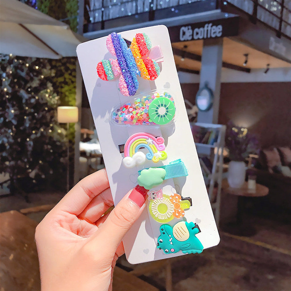 MyKids-USA® Sweet Girls Candy Color Cartoon Pattern BB Clips One-word Hair Clips 1 BaG