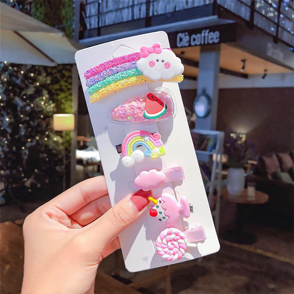 MyKids-USA® Sweet Girls Candy Color Cartoon Pattern BB Clips One-word Hair Clips 1 BaG