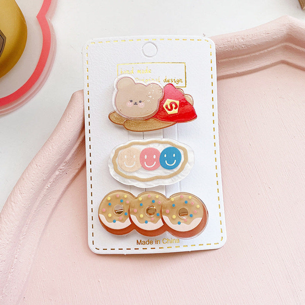 MyKids-USA® Children’s Cute Acrylic Small Animal Girl Heart Side Hairpin Hair Clips