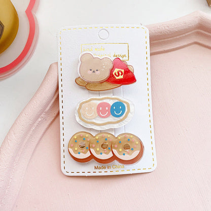 MyKids-USA® Children’s Cute Acrylic Small Animal Girl Heart Side Hairpin Hair Clips