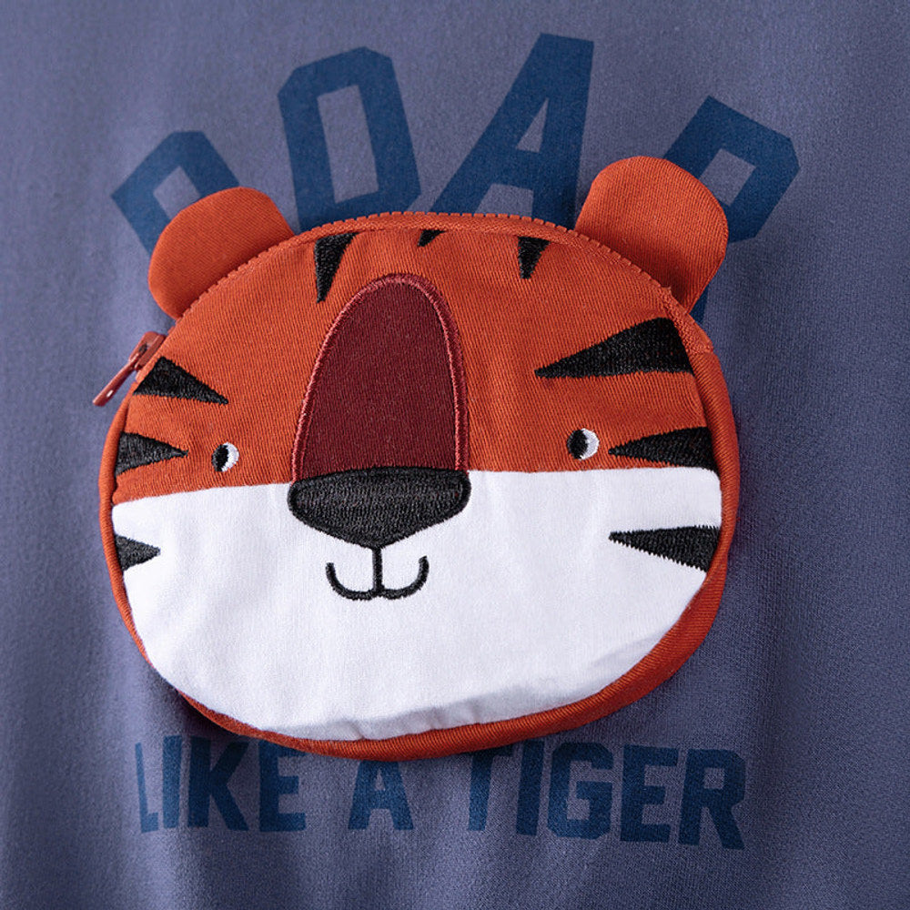 MyKids-USA® Boys Animals Cartoon and Letters Pattern Long Sleeves Sweatshirt and Pants Clothing Set