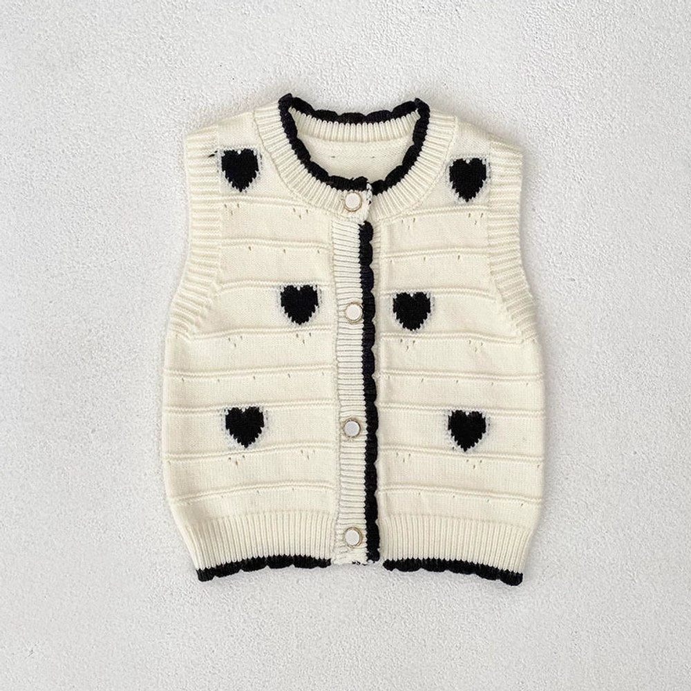 MyKids-USA® Baby Unisex Comfortable Hearts Pattern Knitted Sleeveless Vest