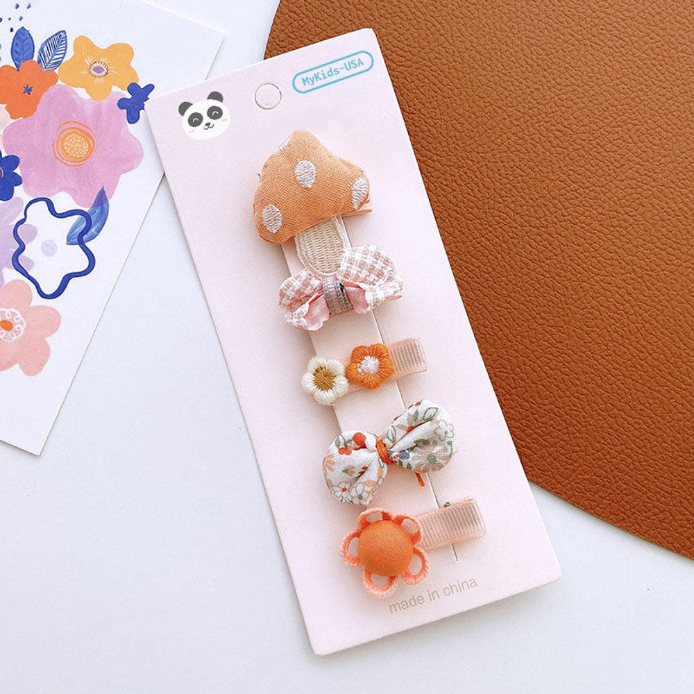 MyKids-USA® Versatile Hair Accessory For Babies: Colorful Small Butterfly Bow Hair Clip Sets