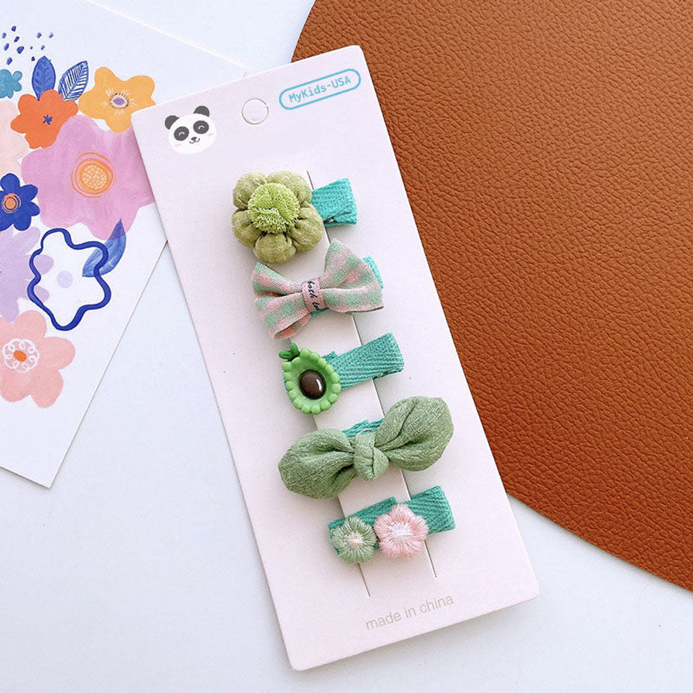 MyKids-USA® Versatile Hair Accessory For Babies: Colorful Small Butterfly Bow Hair Clip Sets