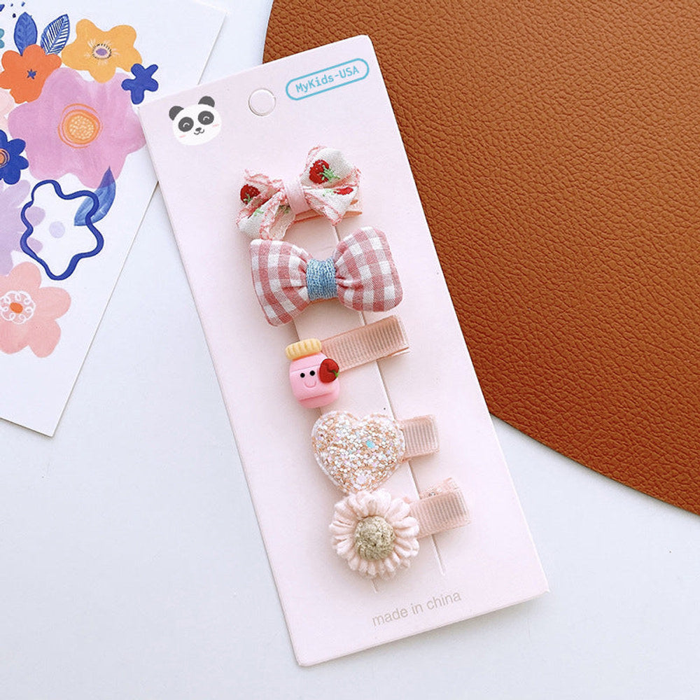 MyKids-USA® Versatile Hair Accessory For Babies: Colorful Small Butterfly Bow Hair Clip Sets
