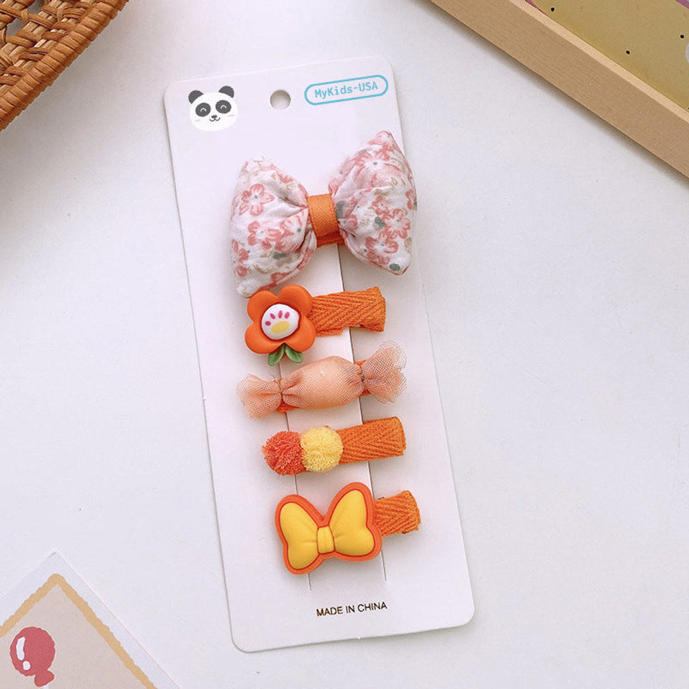 MyKids-USA® Versatile Hair Accessory For Babies: Colorful Small Butterfly Bow Hair Clip Sets