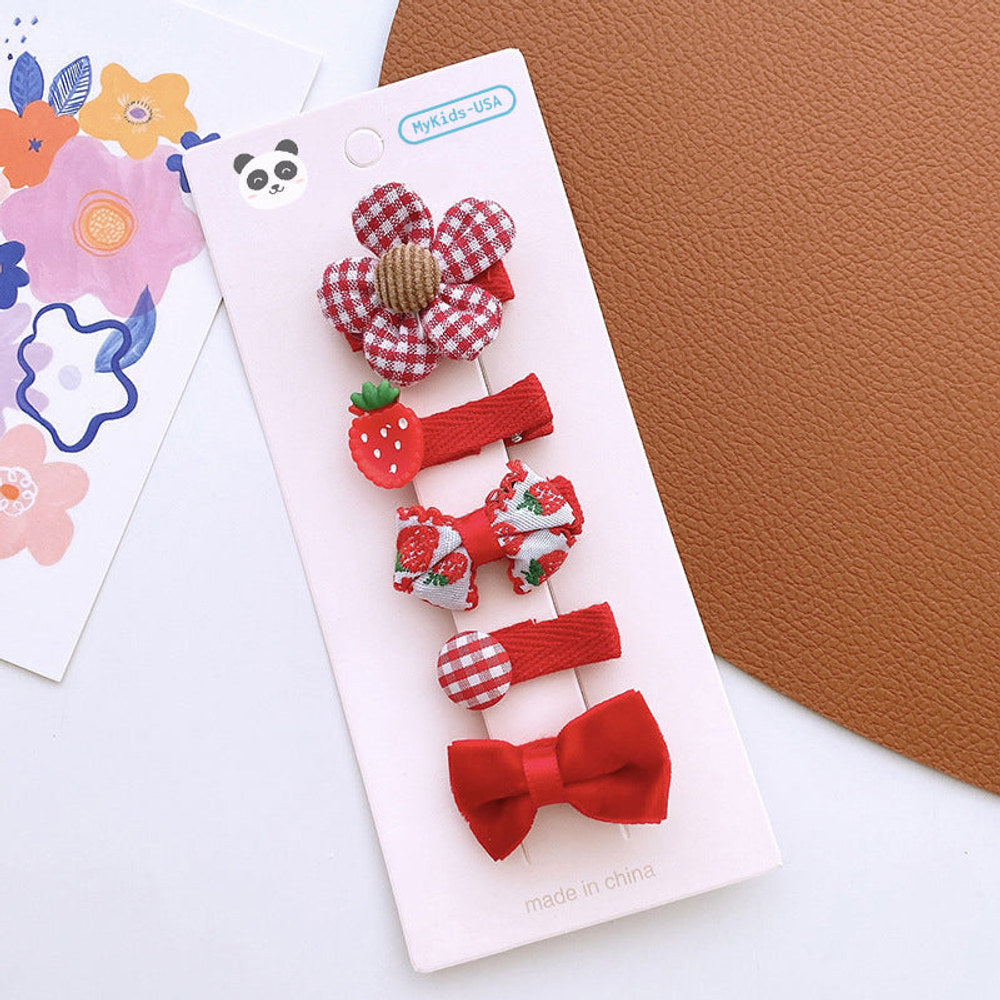 MyKids-USA® Versatile Hair Accessory For Babies: Colorful Small Butterfly Bow Hair Clip Sets