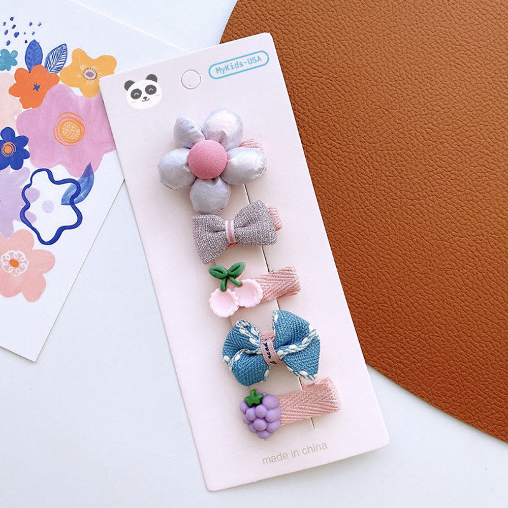 MyKids-USA® Versatile Hair Accessory For Babies: Colorful Small Butterfly Bow Hair Clip Sets
