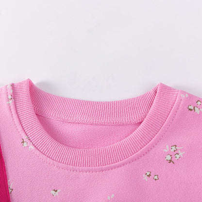 MyKids-USA® Girls Flowers and Animals Pattern Long Sleeves Sweatshirt and Pants Clothing Set