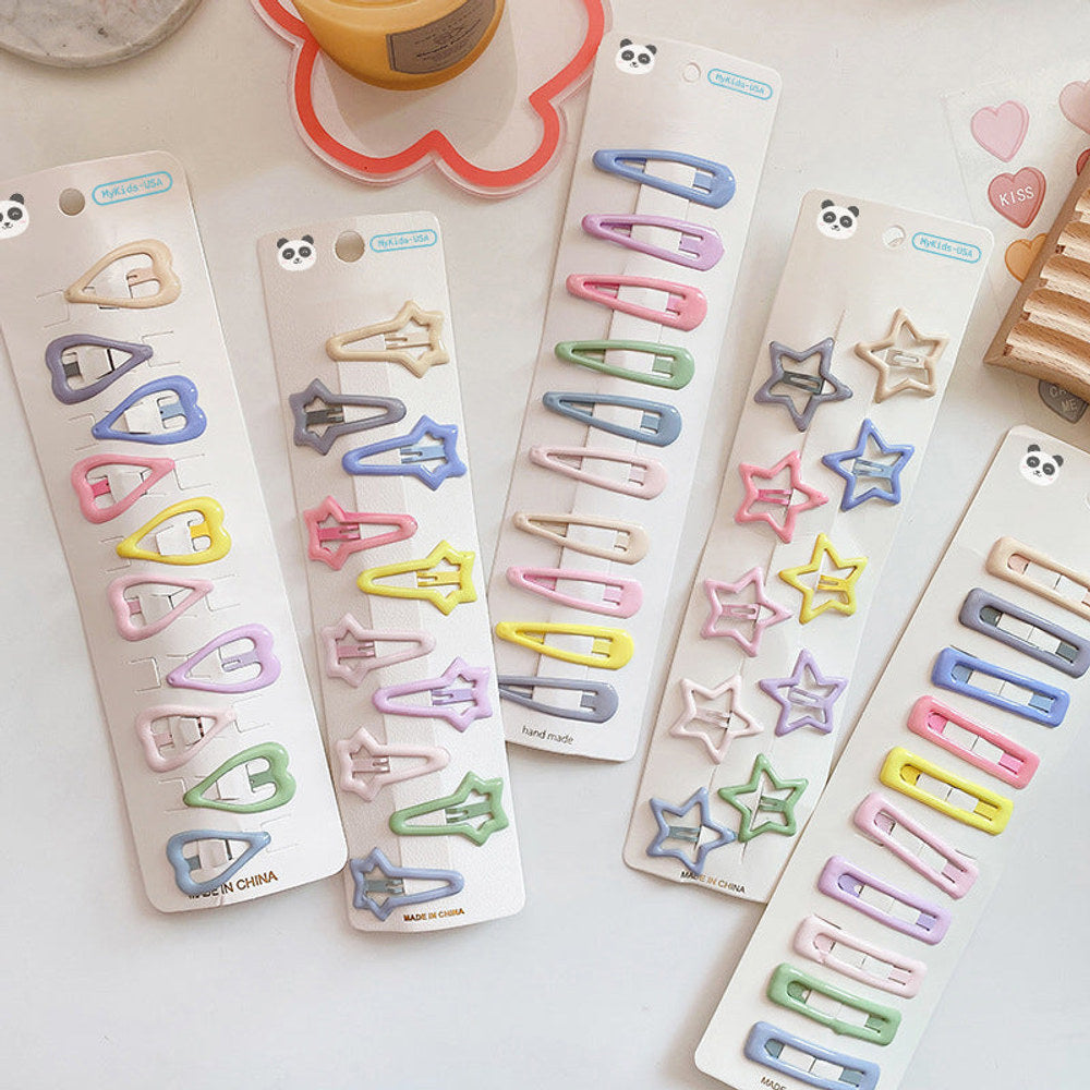 MyKids-USA® Enchanting Colorful Collection: Dreamy Hair Clip Accessories In A Magical Color Palette Sets For Babies