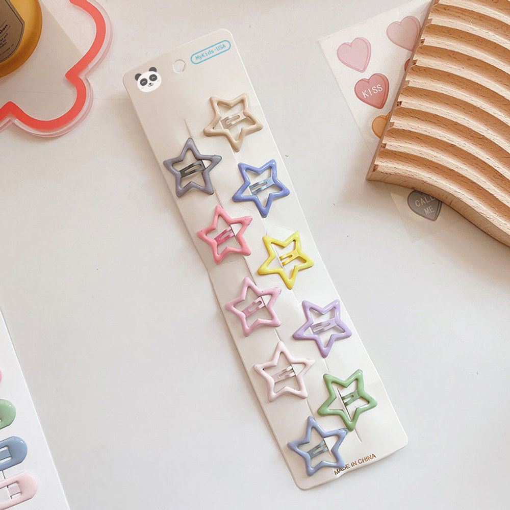 MyKids-USA® Enchanting Colorful Collection: Dreamy Hair Clip Accessories In A Magical Color Palette Sets For Babies