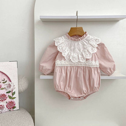 MyKids-USA® Baby Girls Flowers Pattern Color Patchwork Long-sleeved bodysuit and Dress – Princess Sister Matching Set