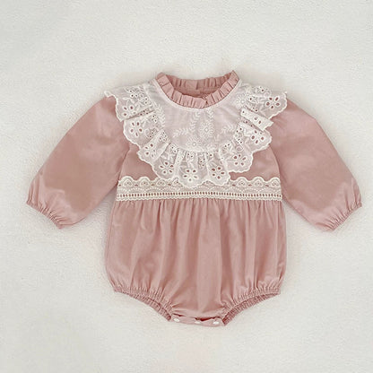 MyKids-USA® Baby Girls Flowers Pattern Color Patchwork Long-sleeved bodysuit and Dress – Princess Sister Matching Set