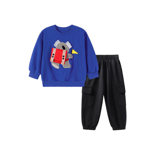MyKids-USA® Boys Animals Cartoon Pattern Long Sleeves Pullover and Pants Clothing Set