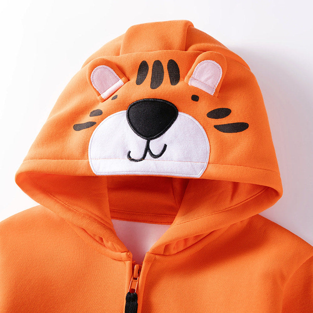 MyKids-USA® Boys Animals Cartoon Pattern Long Sleeves Zip-up Coat