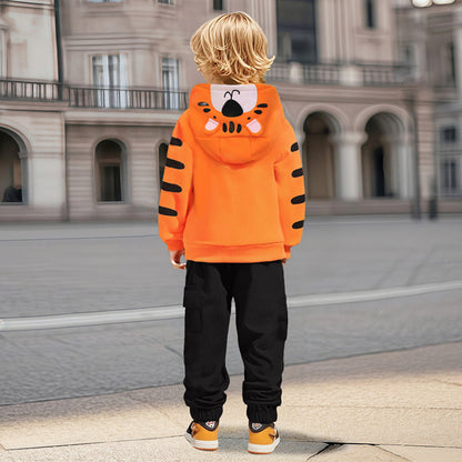 MyKids-USA® Boys Animals Cartoon Pattern Long Sleeves Zip-up Coat