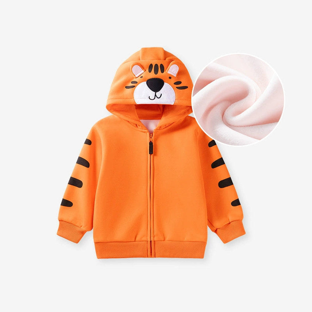 MyKids-USA® Boys Animals Cartoon Pattern Long Sleeves Zip-up Coat
