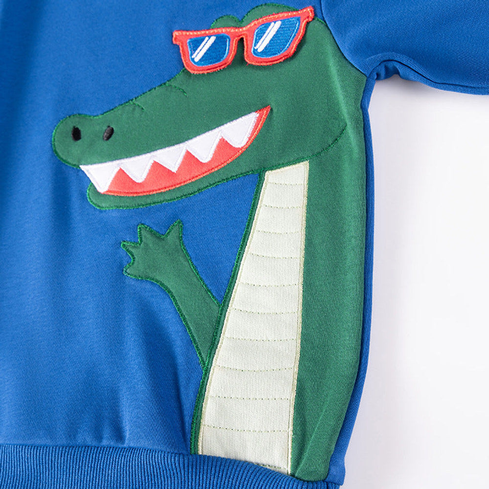 MyKids-USA® Boys Animals Cartoon Pattern Long Sleeves Pullover and Pants Clothing Set