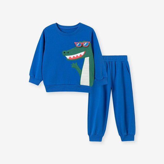 MyKids-USA® Boys Animals Cartoon Pattern Long Sleeves Pullover and Pants Clothing Set