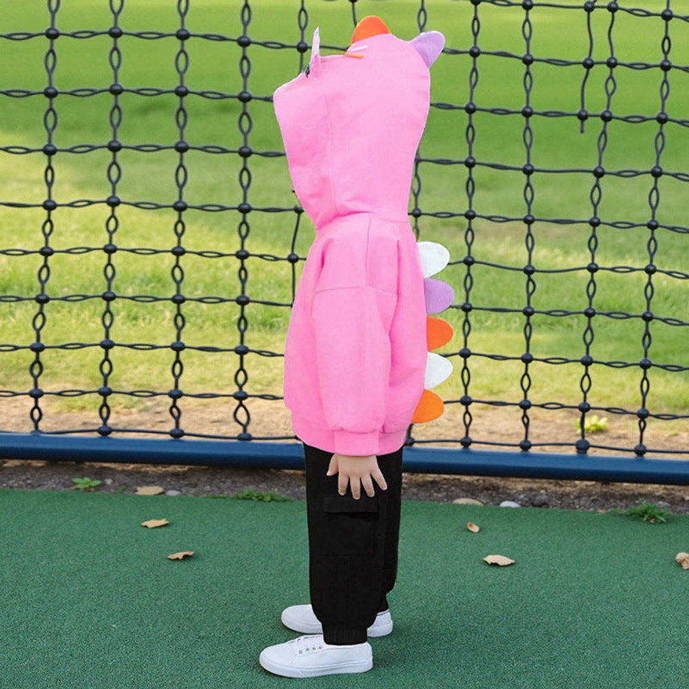 MyKids-USA® Girls Cartoon Pattern Long Sleeves Zip-up Hooded Coat