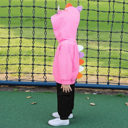 MyKids-USA® Girls Cartoon Pattern Long Sleeves Zip-up Hooded Coat