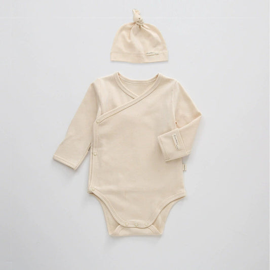 MyKids-USA® Baby Unisex Long Sleeves Cute Solid Color V Neck bodysuit