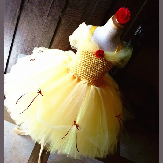 MyKids-USA® Kids’ Belle-Inspired Princess Dress – Cosplay Costume for Girls’ Fancy Dress Parties