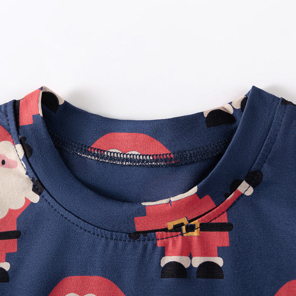 MyKids-USA® Baby Kids Christmas Cartoon Pattern Long Sleeves Casual Pajamas Clothing Set