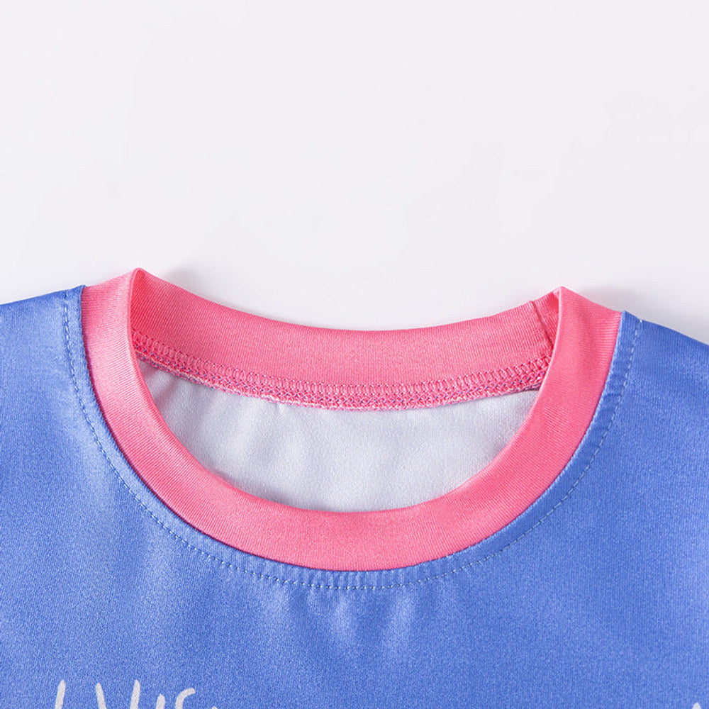 MyKids-USA Baby Kids Girls Marine Cartoon Pattern Long Sleeves Pajamas Set