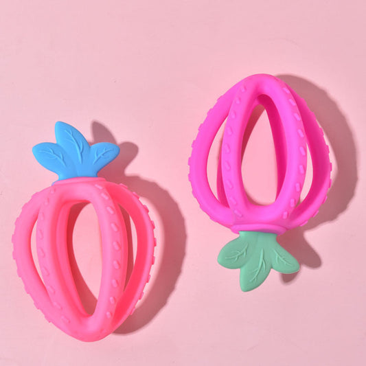 MyKids-USA® Baby Teething Toys – Strawberry Silicone Teething