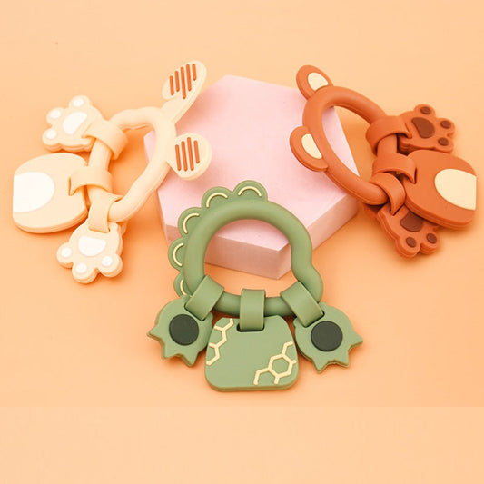 MyKids-USA® Baby Teething Toys – Teddy Bear Silicone Teething Sticks