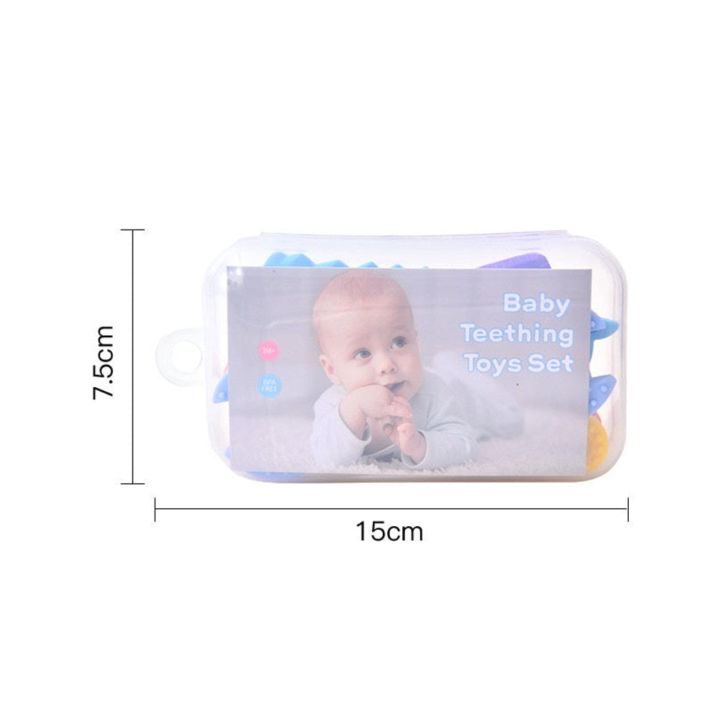 MyKids-USA® Infant Teething Kit – 5-Piece Silicone Chew Toys for Babies