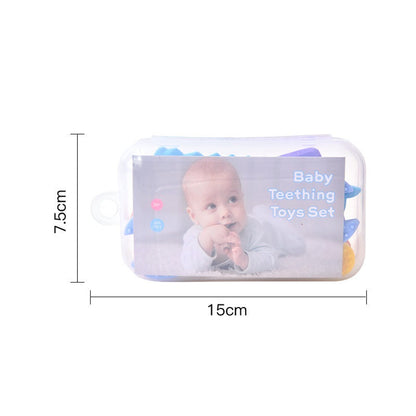 MyKids-USA® Infant Teething Kit – 5-Piece Silicone Chew Toys for Babies