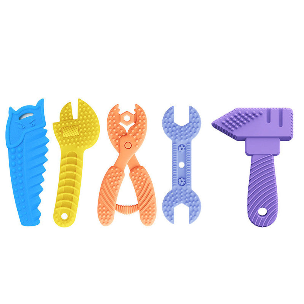 MyKids-USA® Infant Teething Kit – 5-Piece Silicone Chew Toys for Babies