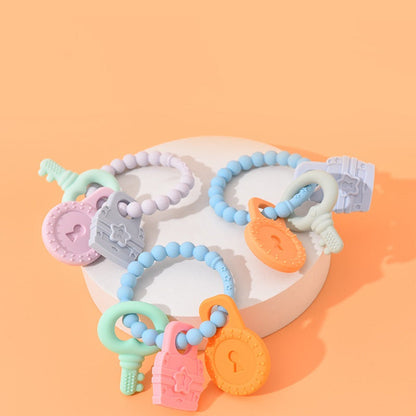 MyKids-USA® Baby Teething Toys – Key Bracelet Silicone Teething Sticks