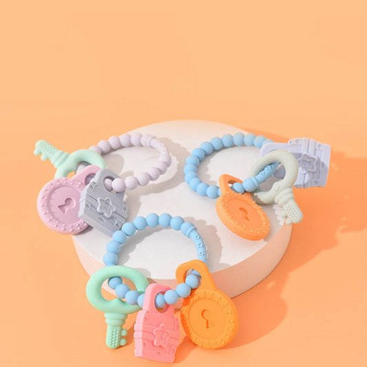 MyKids-USA® Baby Teething Toys – Key Bracelet Silicone Teething Sticks