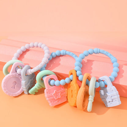 MyKids-USA® Baby Teething Toys – Key Bracelet Silicone Teething Sticks