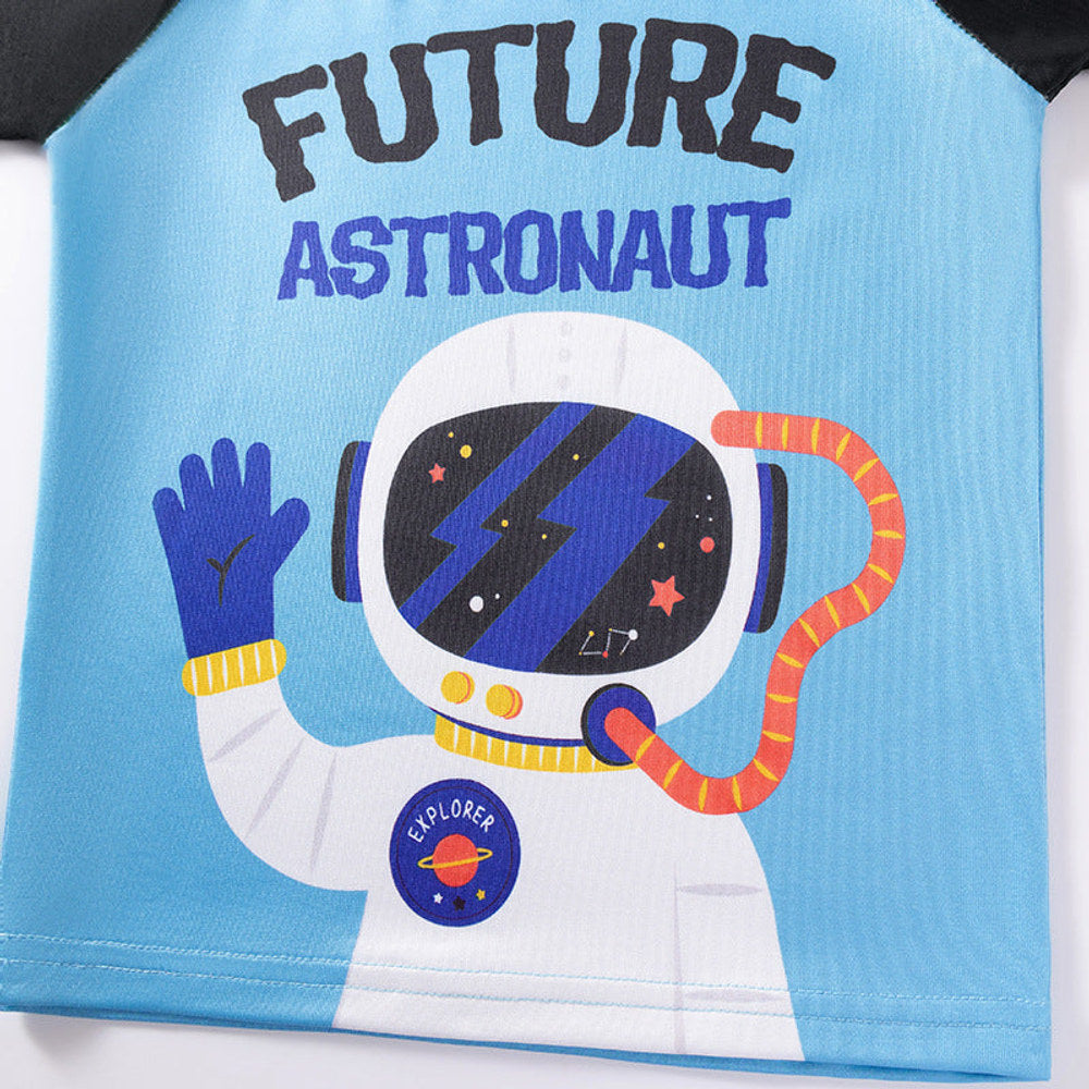 MyKids-USA Baby Boys Astronaut Cartoon Pattern Long Sleeves Casual Pajama Set