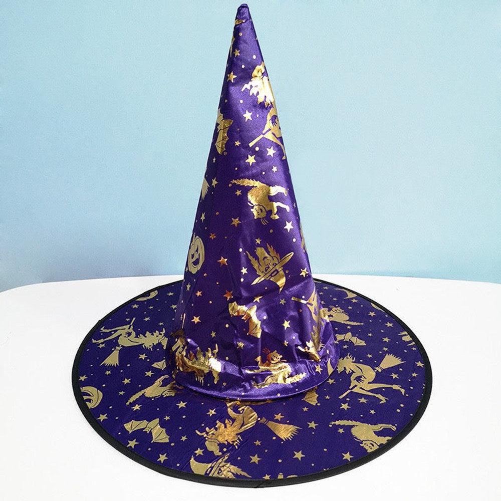 MyKids-USA Halloween Bronzed Witch Hats