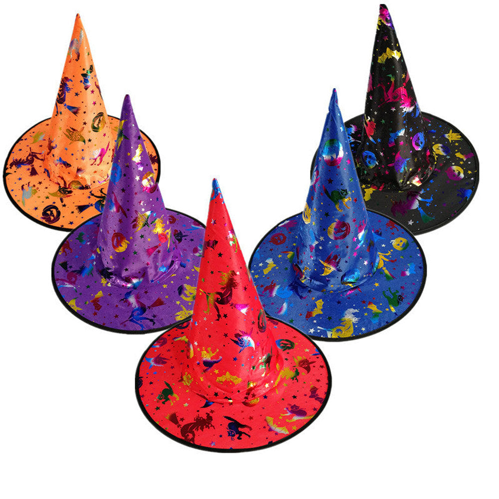 MyKids-USA Halloween Bronzed Witch Hats