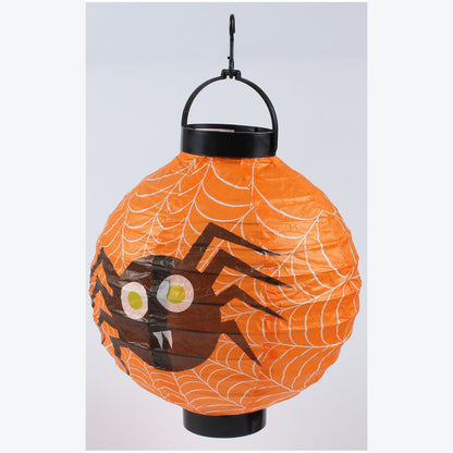 MyKids-USA® Halloween 4 pieces Set Handheld Halloween Pumpkin Paper Lantern Hanging Light-Up Pendant