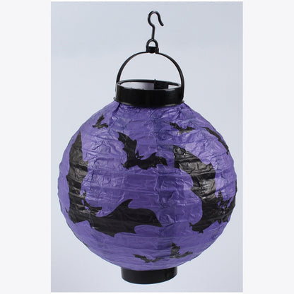MyKids-USA® Halloween 4 pieces Set Handheld Halloween Pumpkin Paper Lantern Hanging Light-Up Pendant