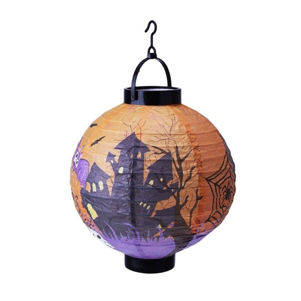 MyKids-USA® Halloween 4 pieces Set Handheld Halloween Pumpkin Paper Lantern Hanging Light-Up Pendant