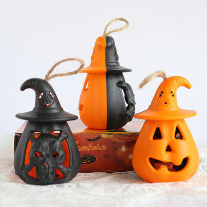 MyKids-USA® Halloween 4 pieces Set Handheld Horror Decorative Skull Candle Light