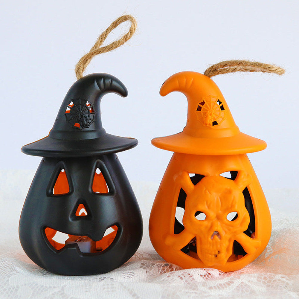 MyKids-USA® Halloween 4 pieces Set Handheld Horror Decorative Skull Candle Light