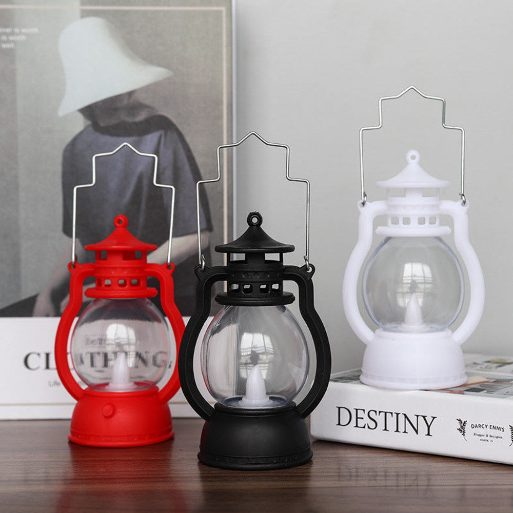 MyKids-USA® Halloween 4 pieces set Vintage Hanging Oil Lamp Electronic Candle Pumpkin Light