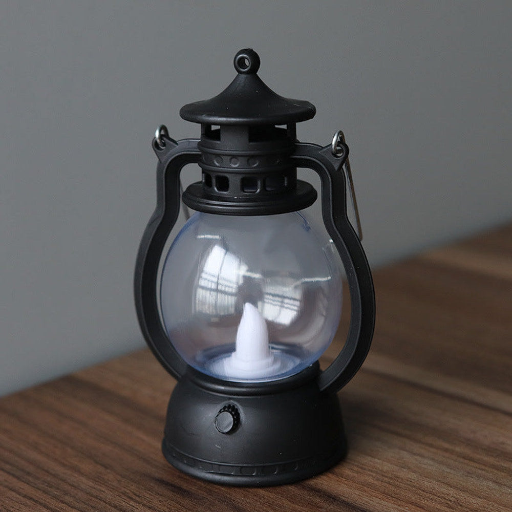 MyKids-USA® Halloween 4 pieces set Vintage Hanging Oil Lamp Electronic Candle Pumpkin Light